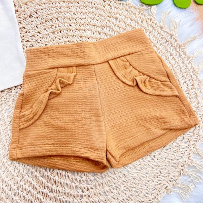 Conj. Blusa com Corações nas Mangas e Short - Areia e Marrom